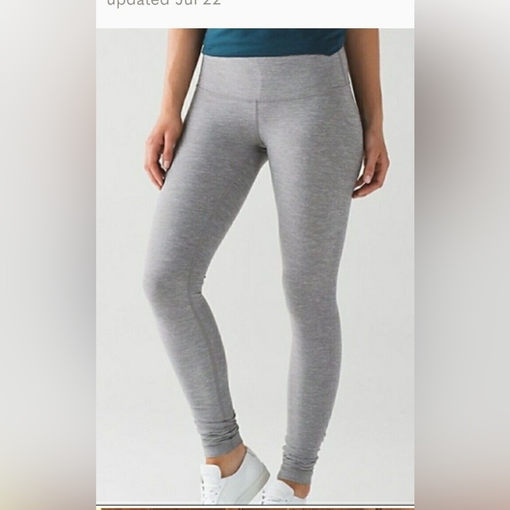 Lululemon Cotton Leggings Heathered Grey
